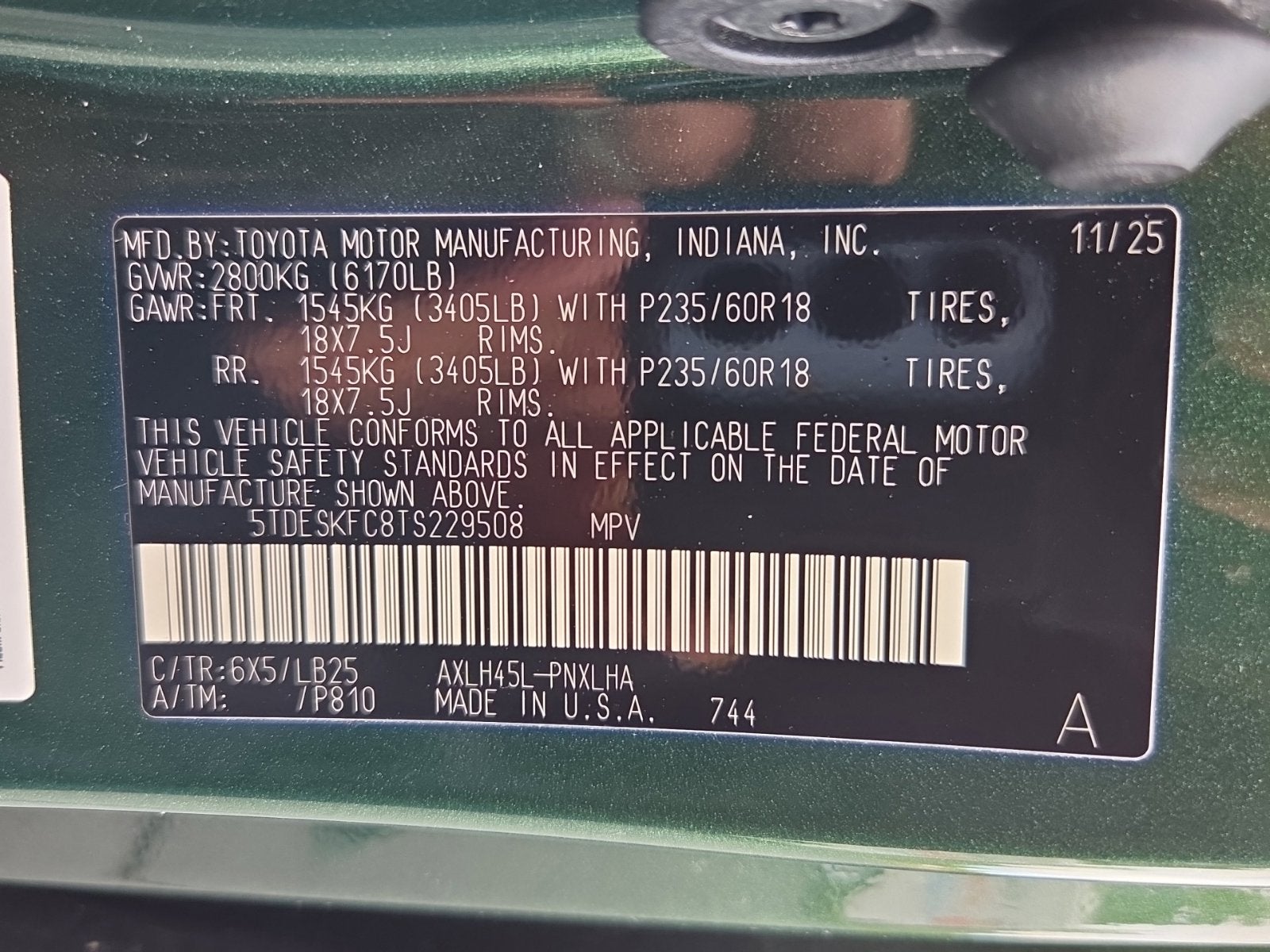 2026 Toyota Sienna Platinum 7 Passenger