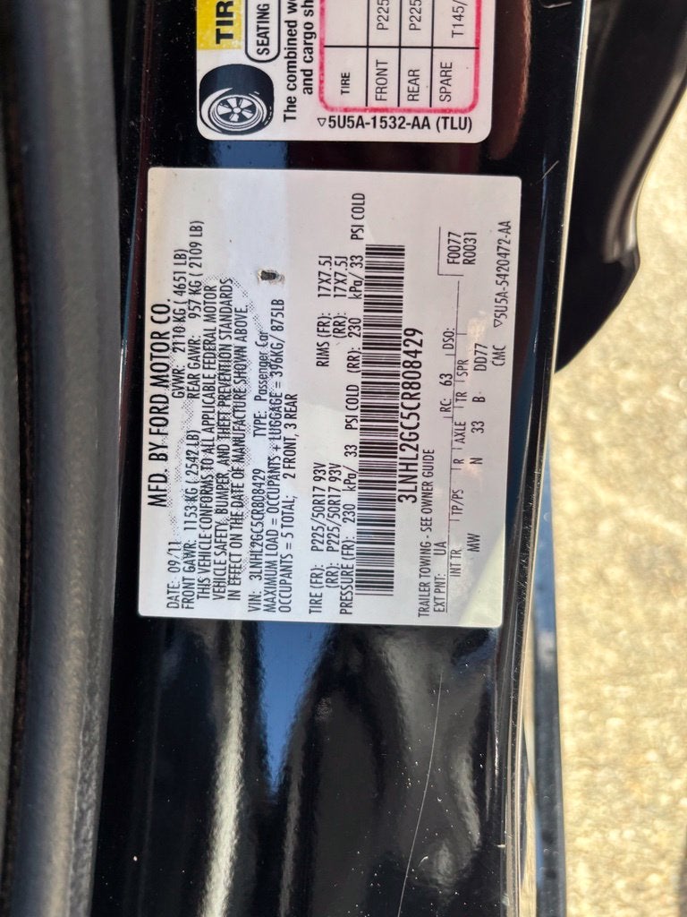 2012 Lincoln MKZ Base